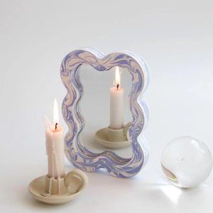 Irregular Wavy Table Marble Mirror